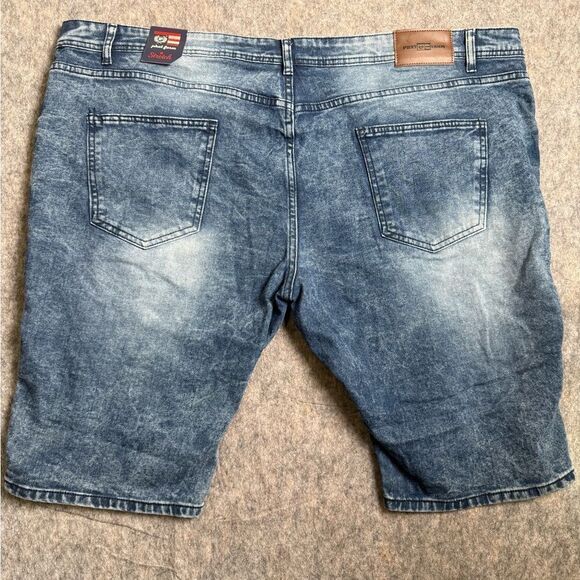 Phat Farm Jeans Shorts Men's Size 44 Blue Denim Medium Wash Stretch Mid-Rise - Picture 6 of 6